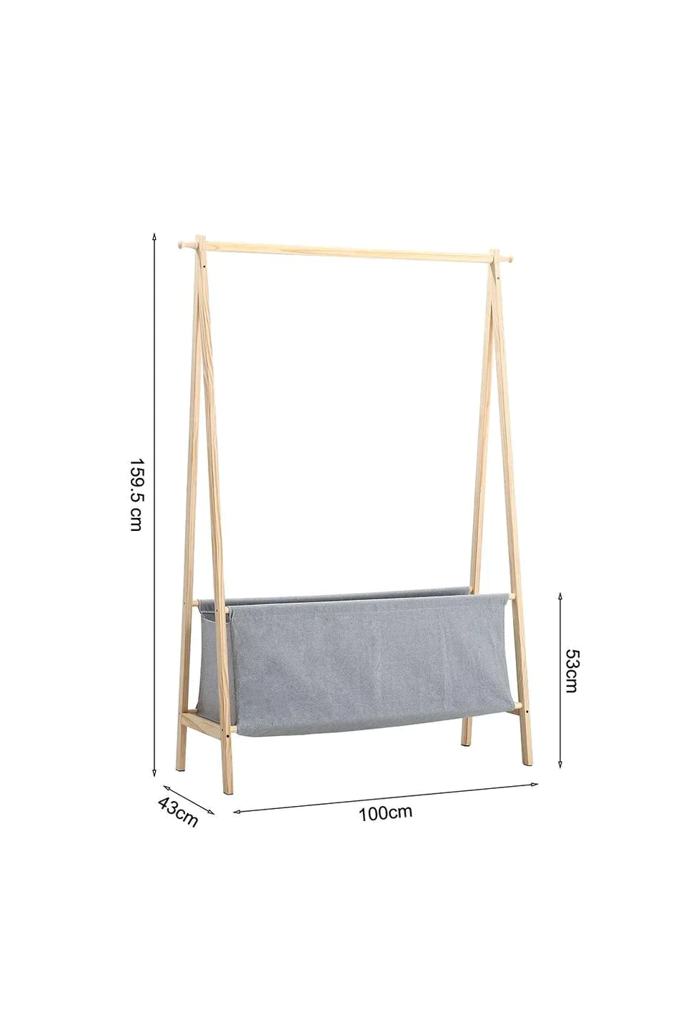 Portable Clothing Storage Solution Wooden Garment Rack